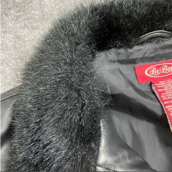 BeBop vintage faux fur collar black jacket - Picture 10 of 13